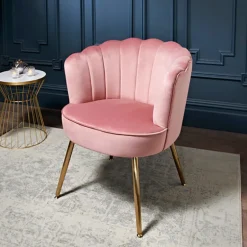 Fauteuil coquille blush