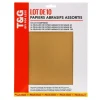 Feuilles de papier abrasif x10
