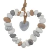 Galets forme coeur a suspendre