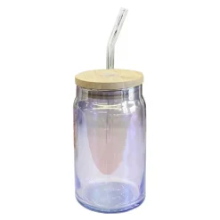 Gourde en verre avec paille