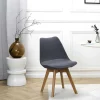 Housse de chaise s uni gris anth
