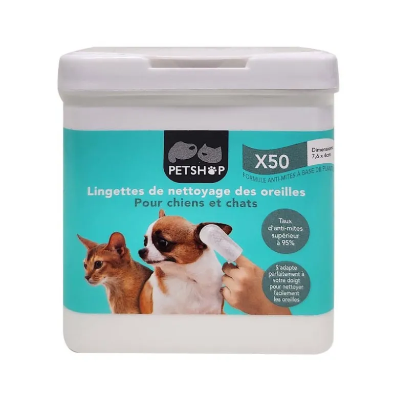 Lingettes oreilles animaux x50