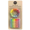 Lot de 24 bougies multicolors