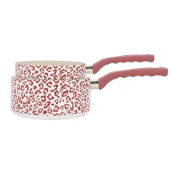 Lot de 2 casseroles leopard rose