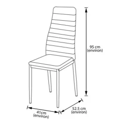 Lot de 4 chaises grises