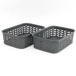 Lot de 2 mini paniers 20x15x6cm