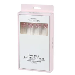 Lot de 4 paille avec noeud 3d