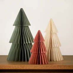 Lot de 3 sapins en papier