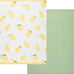 Lot de 2 torchons citron 45*65cm