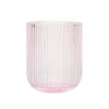 Lot de 4 verres bas rose strie