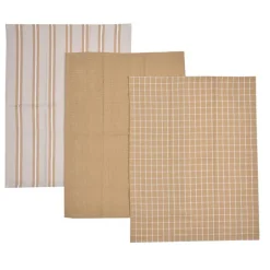 Lot x3 torchons mix matieres 50x