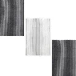 Lot x3 torchons rayes ass