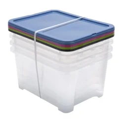 Lot x4 view box 24l colorlid