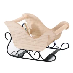 Luge en bois et base metal