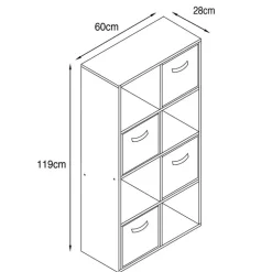 Meuble 8 cubes couleur bois