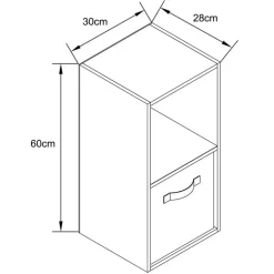 Meuble 2 cubes+1 panier