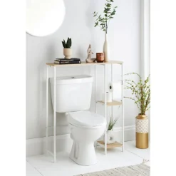 Meuble dessus wc blanc