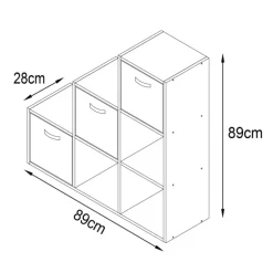 Meuble escalier + 3 paniers