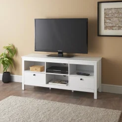 Meuble television blanc