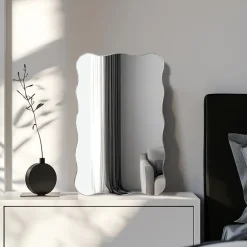 Miroir ondule chrome