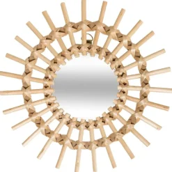 Miroir rotin soleil x3