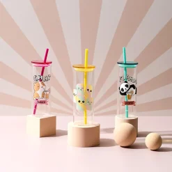 Mug en verre avec paille 45cl ka