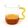 Mug strie anse orange