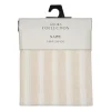 Nappe rayee beige et blanc