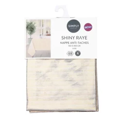 Nappe shiny raye dore 140x300cm
