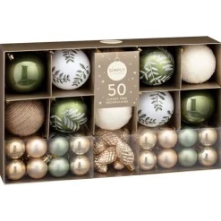 Pack 50 boules nature vert sauge