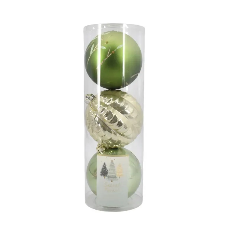 Pack de 3 boules 15cm forest