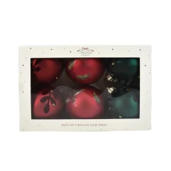 Pack de 6 boules 12cm tradi