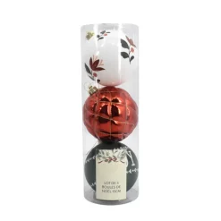 Pack de 3 boules 15cm tradi