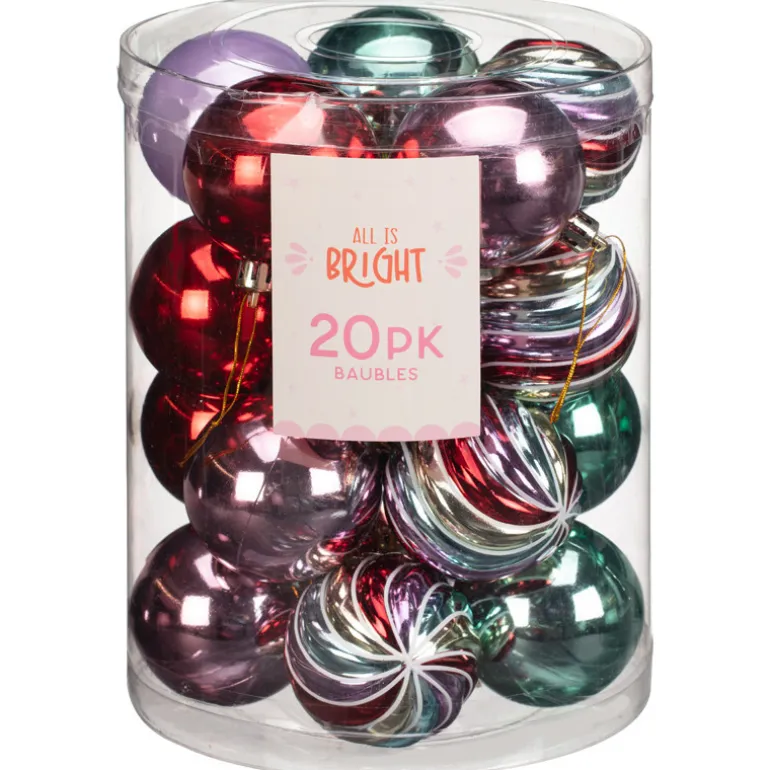 Pack de 20 boules 60mm multi cou