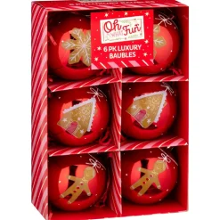 Pack de 6 boules 80mm pain d'epi