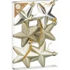 Pack de 6 etoiles dorees
