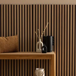 Panneau decoratif tasseaux bois