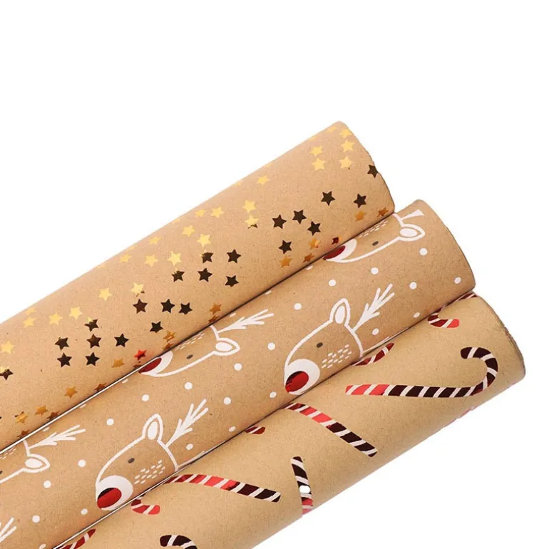 Papier cadeau enfant kraft et fo