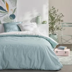 Parure bicolore 240x220 bleue