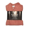 Peignoir l/xl rose velours epong