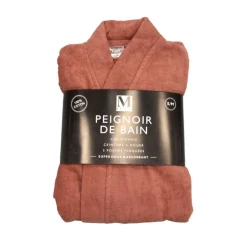 Peignoir s/m rose velours epong