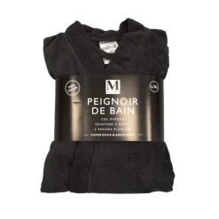 Peignoir velours eponge l/xl ant