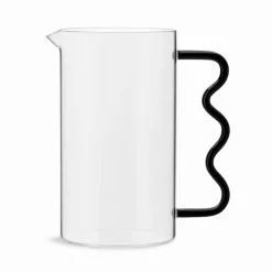 Pichet en verre anse serpentin