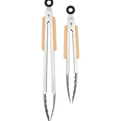 Pinces acier inoxydable + bois