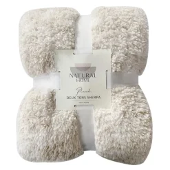 Plaid 2 tons 150x200cm creme