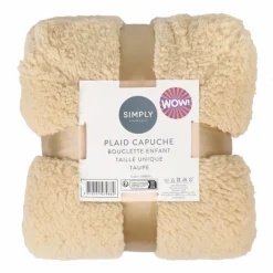 Plaid capuche enfant bouclette t