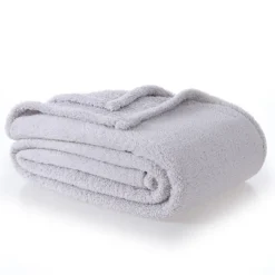 Plaid cosy 200x240cm argent