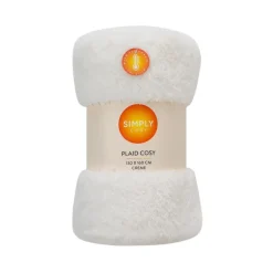 Plaid cosy 130x160cm creme