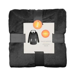 Plaid hoodie noir simply cosy