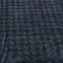 Plaid motif grec 150x200cm noir